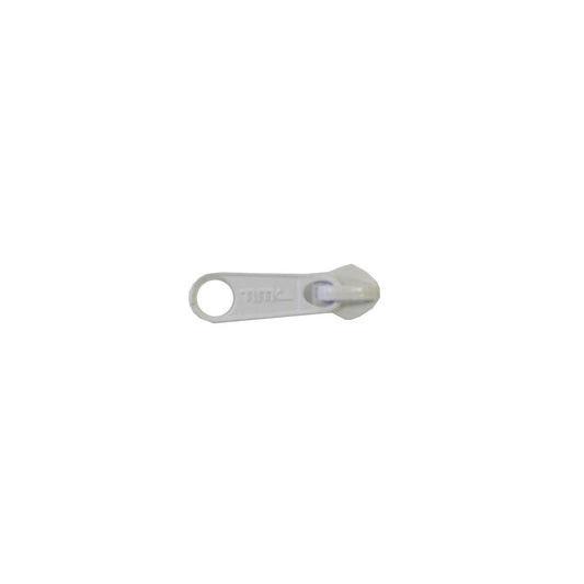 #5 Non-locking Coil Zipper Slider - White