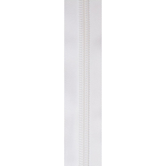 #4 Coil Zipper Chain - White